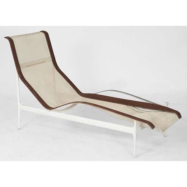 Richard Schultz for Knoll International Leisure Line: Richard Schultz for Knoll International, Leisure Line contour lounge, USA, 1977, aluminum, nylon, vinyl, rubber, 24"w x 60"d x 34"h