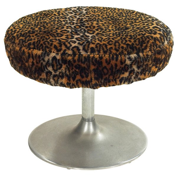 Mid-Century stool 21"dia x 17"h (1 of 1)