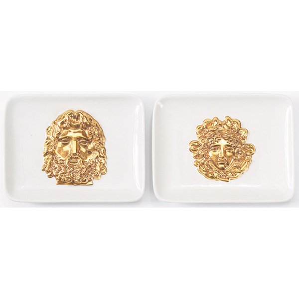 Piero Fornasetti Warrior & Medusa dishes, pair each: (1 of 1)