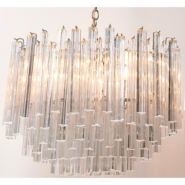 Venini, attribution Tronchi chandelier 25"w x 16"d x (1 of 1)