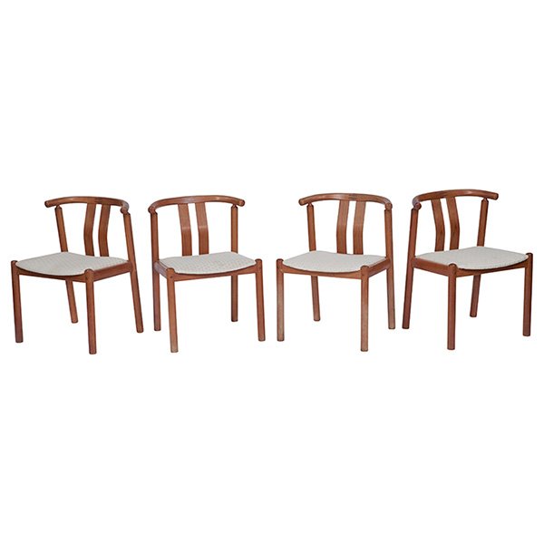 Mid-century chairs, four 20.75"w x 20.5"d x 29.5"h (1 of 1)