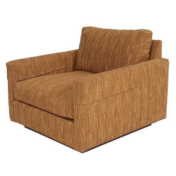 Milo Baughman club chair 33"w x 35"d x 29.5"h: Milo Baughman, club chair, Thayer Coggin, upholstery, wood platform base, Thayer Coggin label, 33"w x 35"d x 29.5"h