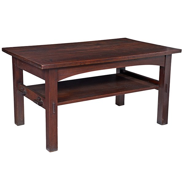 L & JG Stickley library table, #379 56"w x 33.5"d x (1 of 1)