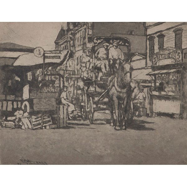 E.T. Hurley, (American, 1869-1950), Maxwell Street, (1 of 1)