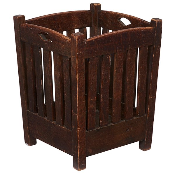 Stickley Brothers waste basket, #80 14"w x 14"d x (1 of 1)