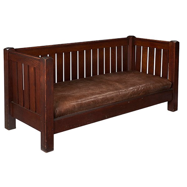 JM Young even-arm settle, #274 76"w x 31"d x 34"h (1 of 1)