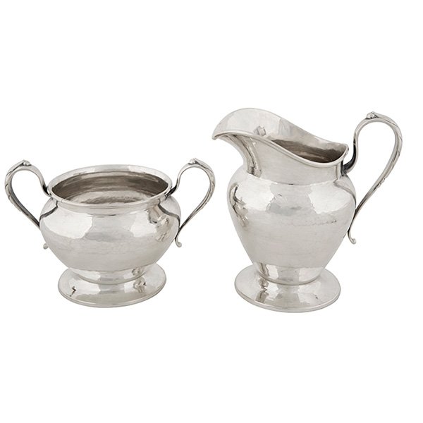 The Kalo Shop creamer and open sugar set, #157 creamer: (1 of 1)