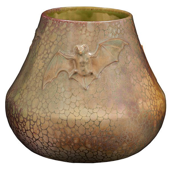 Keller et Guérin Chauve-Souris vase 8.75"dia x 7.5"h (1 of 1)