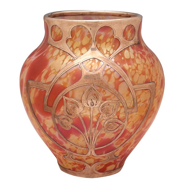 Loetz, attribution vase 6"dia x 6"h (1 of 3)