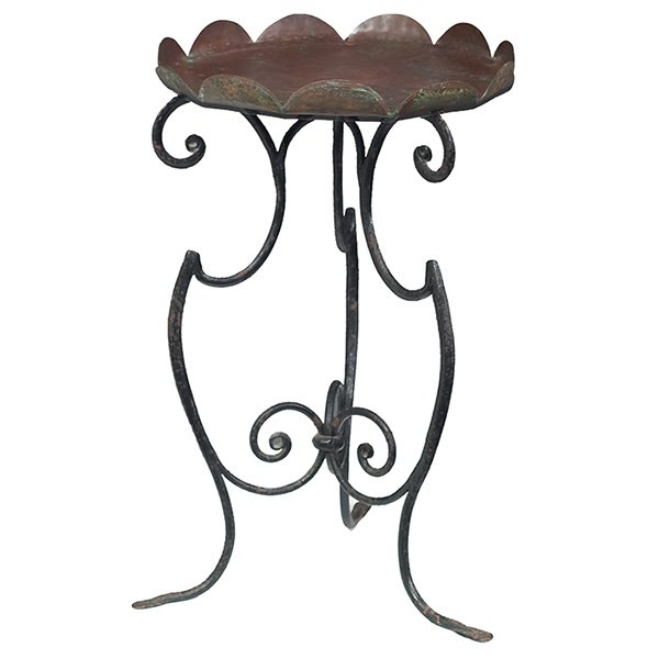 Marie Zimmerman (1878-1973) garden table 12"dia x (1 of 1)