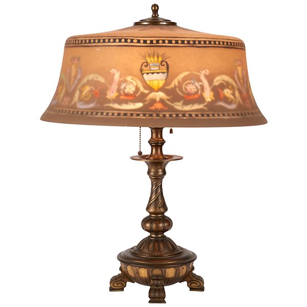 Pairpoint Manufacturing Co. table lamp; shade, (1 of 1)