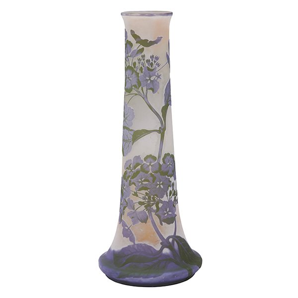 Emile Galle (1846-1904) Hydrangea vase 17.5"h (1 of 2)