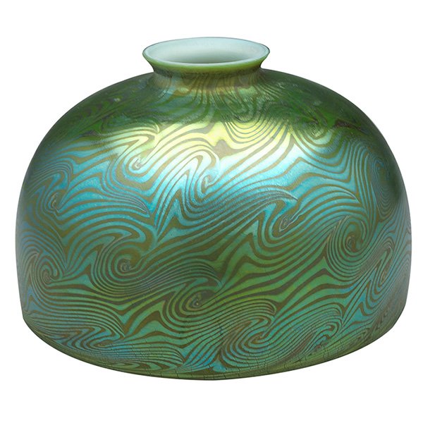 Louis Comfort Tiffany (1848-1933) lamp shade 7”dia x (1 of 2)
