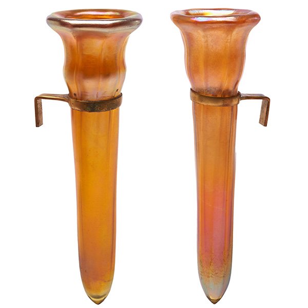 Louis Comfort Tiffany (1848-1933) suspended bud vases, (1 of 4)