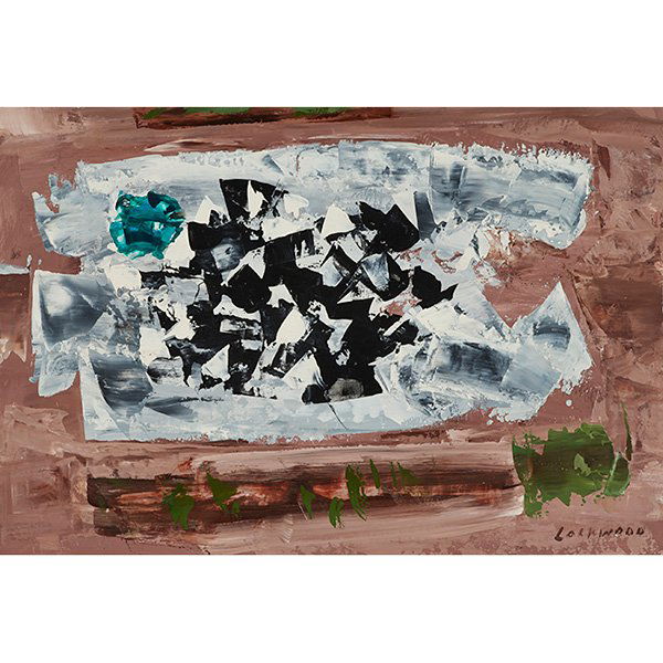 John Ward Lockwood, (American, 1894-1963), Discovery,: John Ward Lockwood, (American, 1894-1963), Discovery, tempera on board, signed lower right, 20" x 30.25", Provenance: Astilli Fine Art, Santa Fe, New Mexico (label on verso)