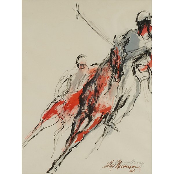LeRoy Neiman, (American, 1921-2012), Two Players (1 of 2)