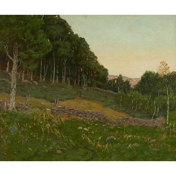 Benjamin (Ben) Foster, (American, 1852-1926),: Benjamin (Ben) Foster, (American, 1852-1926), Landscape, oil on canvas, signed lower left, 25" x 30"