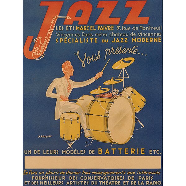 J. Rassiat, (20th century), Jazz, color lithograph, (1 of 2)