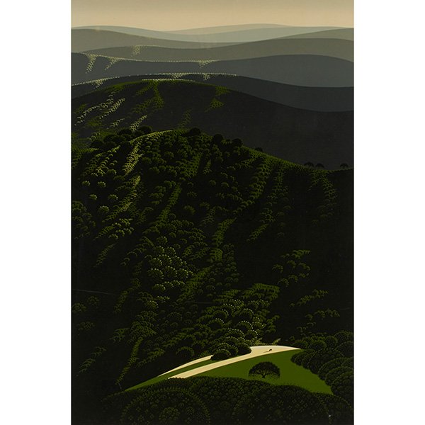 Eyvind Earle, (American, 1916-2000), Hidden Valley, (1 of 2)