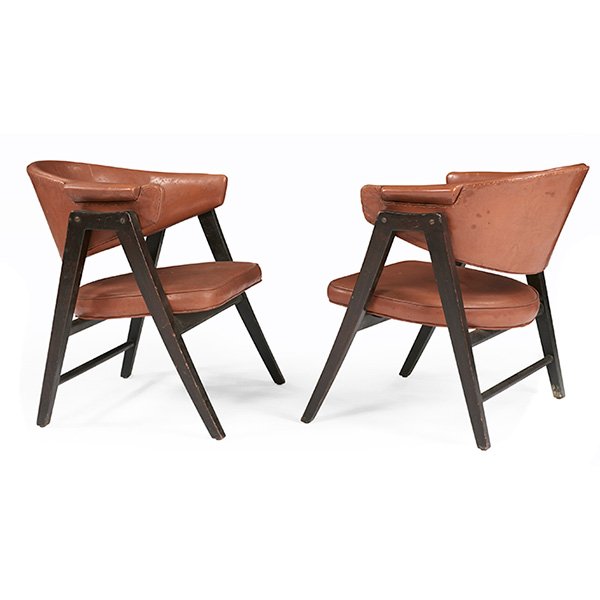 Edward Wormley for Dunbar lounge chairs, pair 26.5''w x (1 of 1)