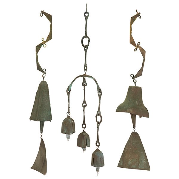 Paolo Soleri For Arcosanti Windbells Wind Chimes Three Lot 0723 Paolo Soleri For Arcosanti Windbells Wind Chimes Three