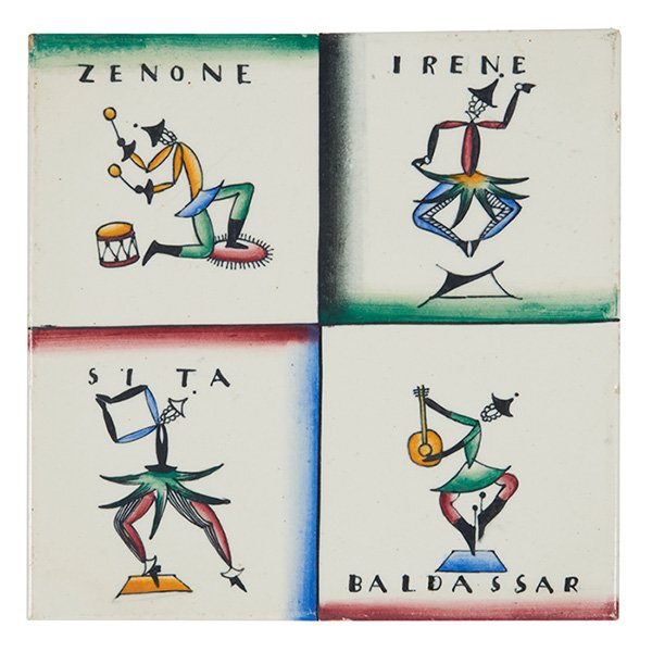 Gio Ponti for Richard Ginori Commedia dell'Arte tile 5 (1 of 1)