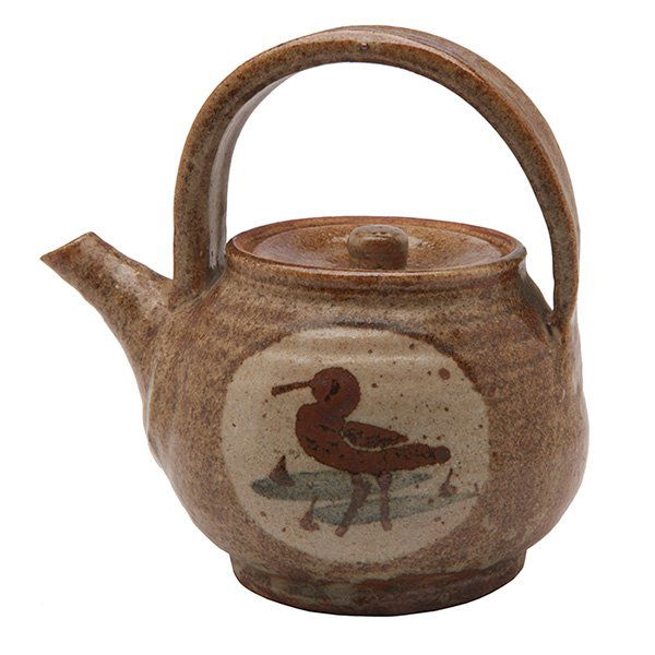 Frederick Carlton Ball (1911-1992) Bird teapot 6"dia x (1 of 3)