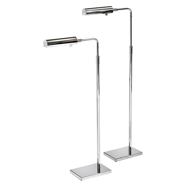Koch & Lowy adjustable floor lamps, pair 17''w x (1 of 1)