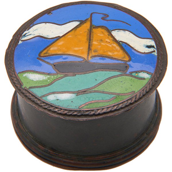 English Arts & Crafts, lidded box, circa 1905, copper, (1 of 1)