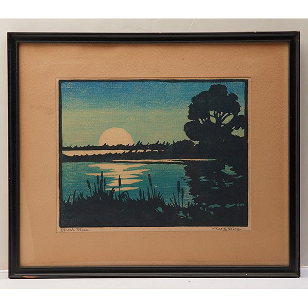 William S. Rice, (1873-1963), Marsh Moon, color (1 of 1)