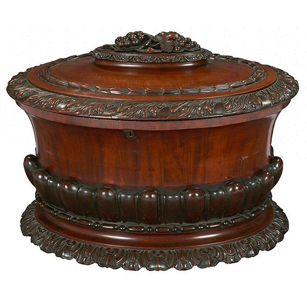 Georgian, cellarette, England, mahogany, brass, lead, (1 of 1)