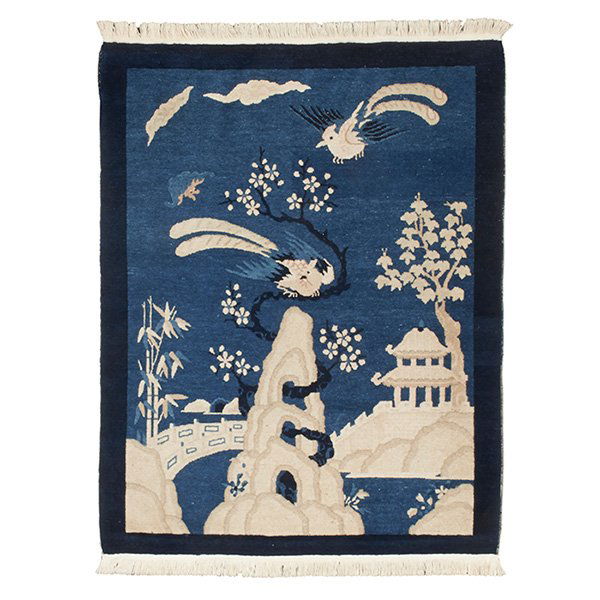 Antique Chinese, rug, circa 1900, wool, without fringe: (1 of 1)