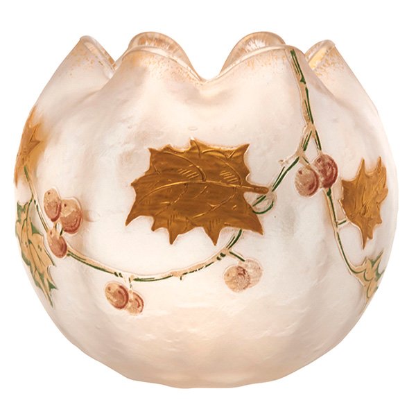 Jules Mabut / A la Paix, Holly Branches vase, France, (1 of 3)