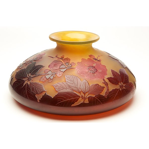 Emile Galle, Cherry Blossom vase, Nancy, France, cameo (1 of 3)