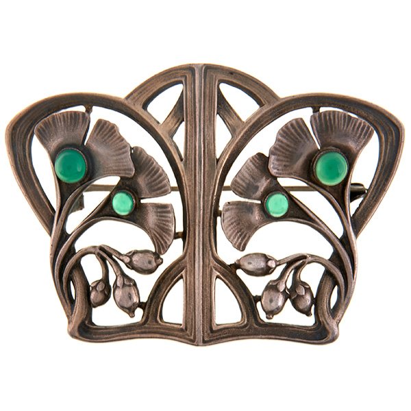 Jugendstil / Art Nouveau, Ginkgo brooch, France (or (1 of 1)
