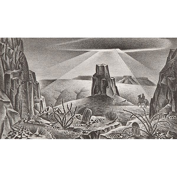 Alexandre Hogue, (American, 1898-1994), Desert Glare, (1 of 2)