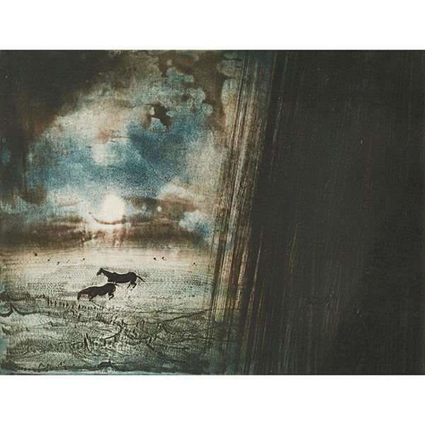 Kaiko Moti, (Indian, 1921-1989), Untitled, 1964, color (1 of 2)