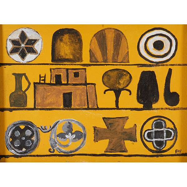 Bernard Williams, (American, b. 1964), Kiva, 2003, oil (1 of 2)