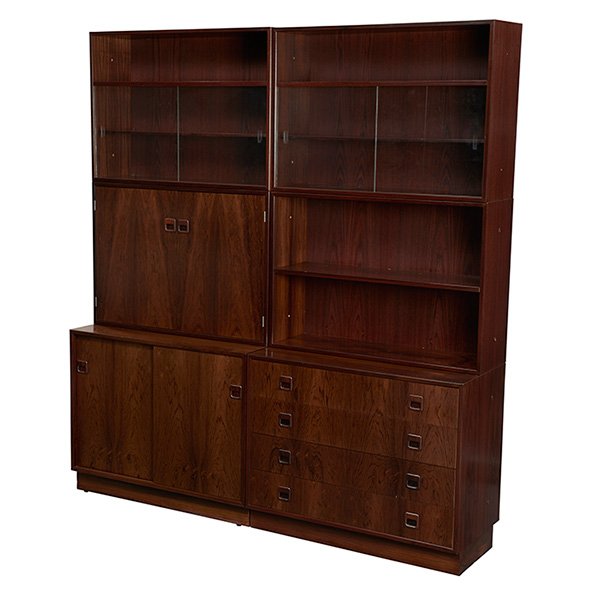 Dyrlund Hjernebo System modular cabinets, rosewood (1 of 1)