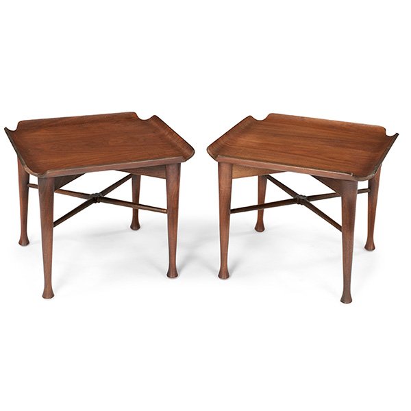 Mid-century Modern, style of Dunbar tables, pair (1 of 1)