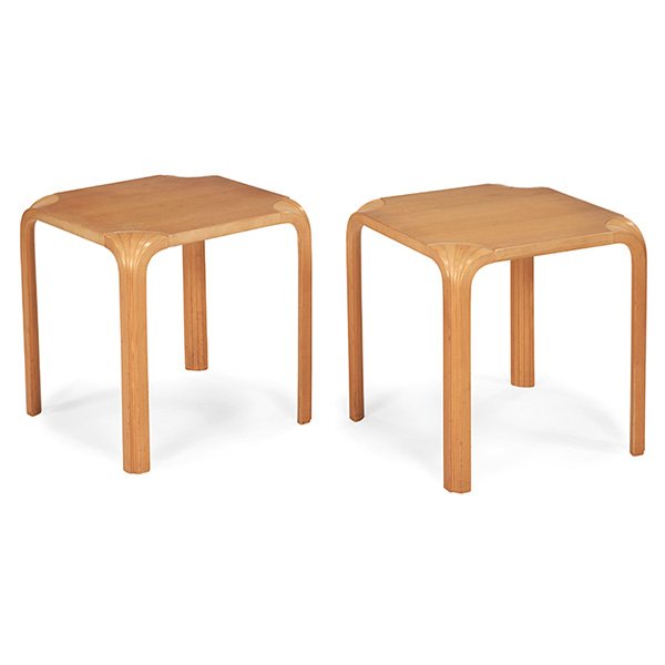 Alvar Aalto for Artek Fan Leg tables, pair (1 of 1)