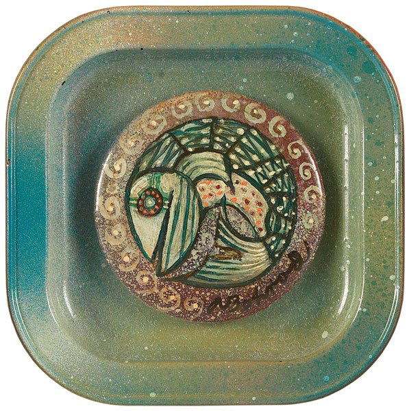 Aaron Bohrod "Pisces", c. 1960; 3.75", signed.: Aaron Bohrod (American, 1907-1992) "Pisces", c. 1960; 3.75", signed.