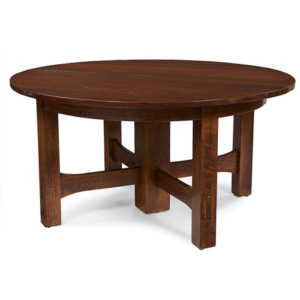 Gustav Stickley table, #634 60"dia x 30"h (1 of 1)