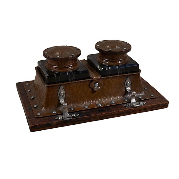 Joseph Heinrichs (b. 1866), attribution double inkwell (1 of 2)