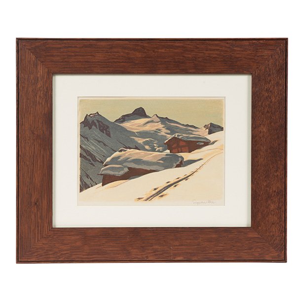 Engelbert Lap, (Austrian, 1886-1970), Mountain Cabins (1 of 1)