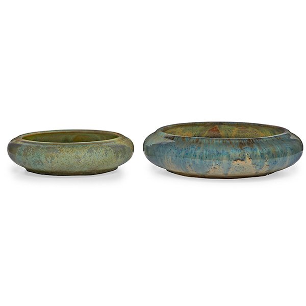 Fulper Pottery Co. bowls, two larger: 10.75"dia x 3"h (1 of 2)