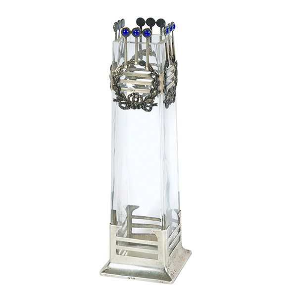 G.A. Scheid Vienna Secessionist vase 2 5/8"sq x 8 1/2"h (1 of 1)