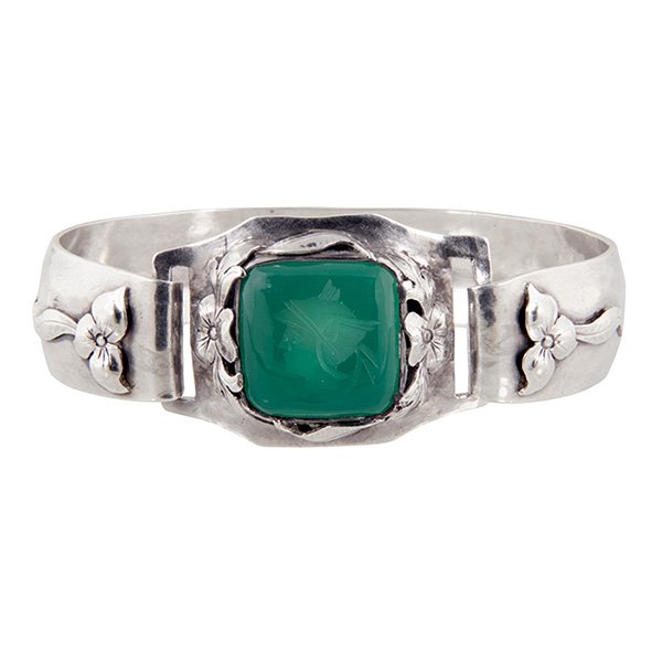 Chicago School Arts & Crafts intaglio bracelet 2 1/2"w (1 of 1)