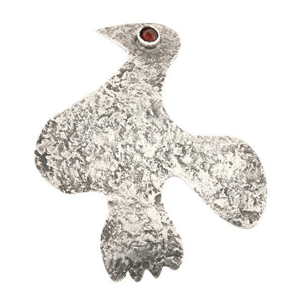 Ed Levin Bird brooch 1 7/8"w x 1 3/8"h (1 of 1)