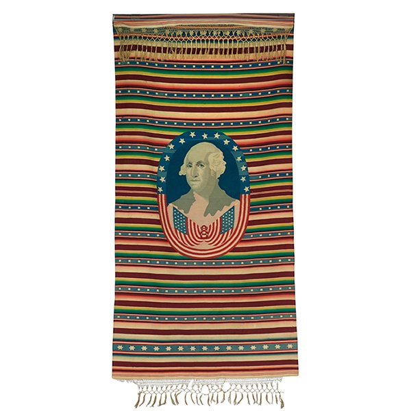 Mexican George Washington folk art blanket 87"l x 41"w (1 of 1)